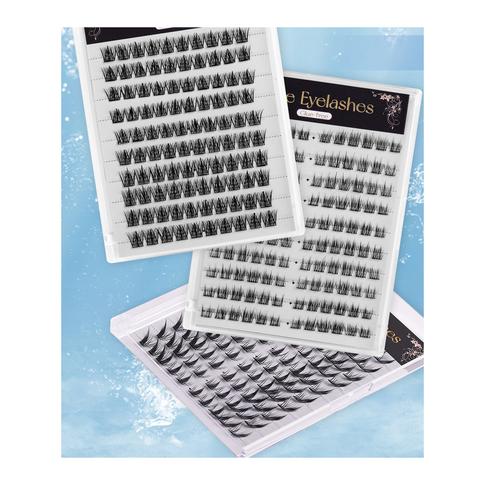Pre-Bonded 10-Row Cluster Lash Tray